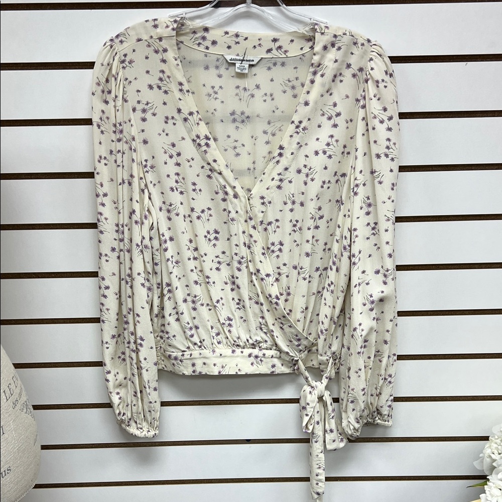 AE Floral Wrap Blouse